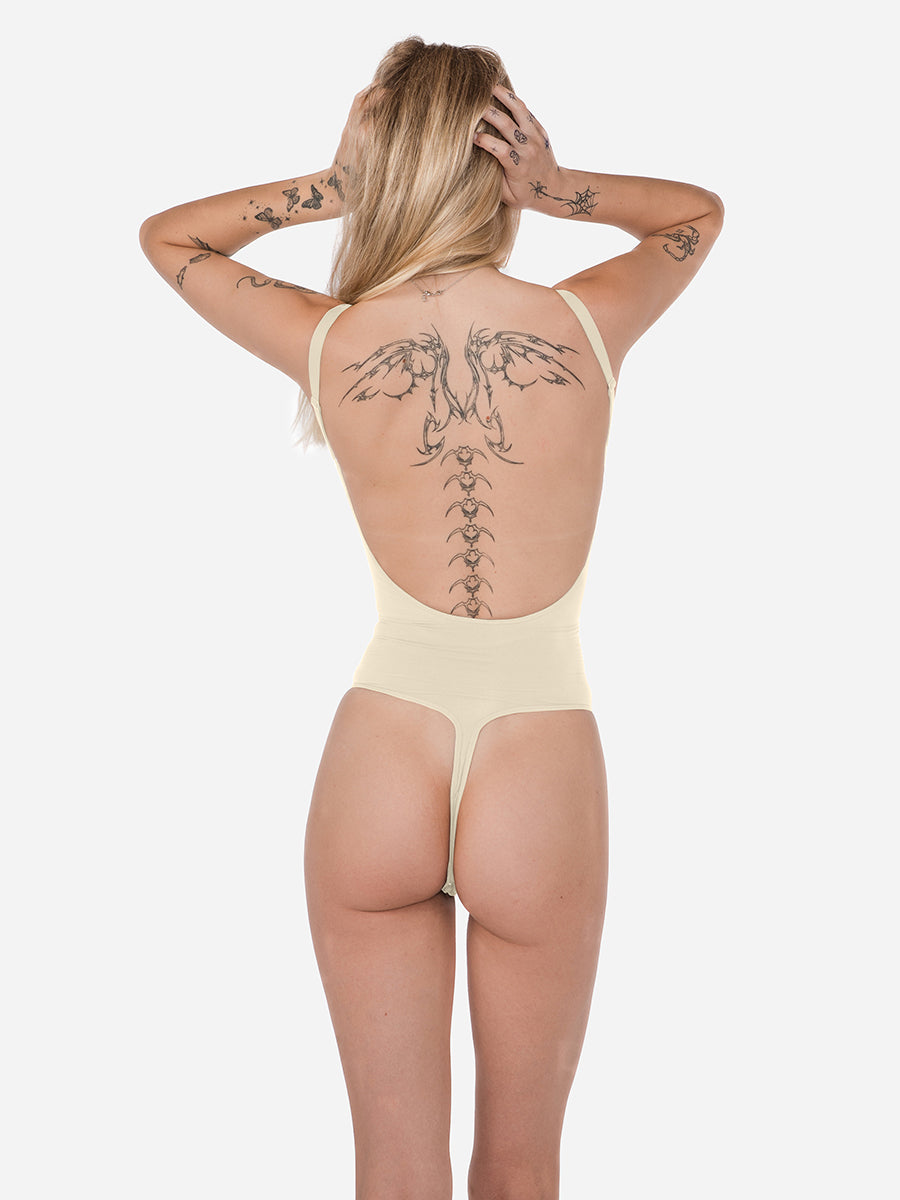 Low Back Snatched Thong Bodysuit