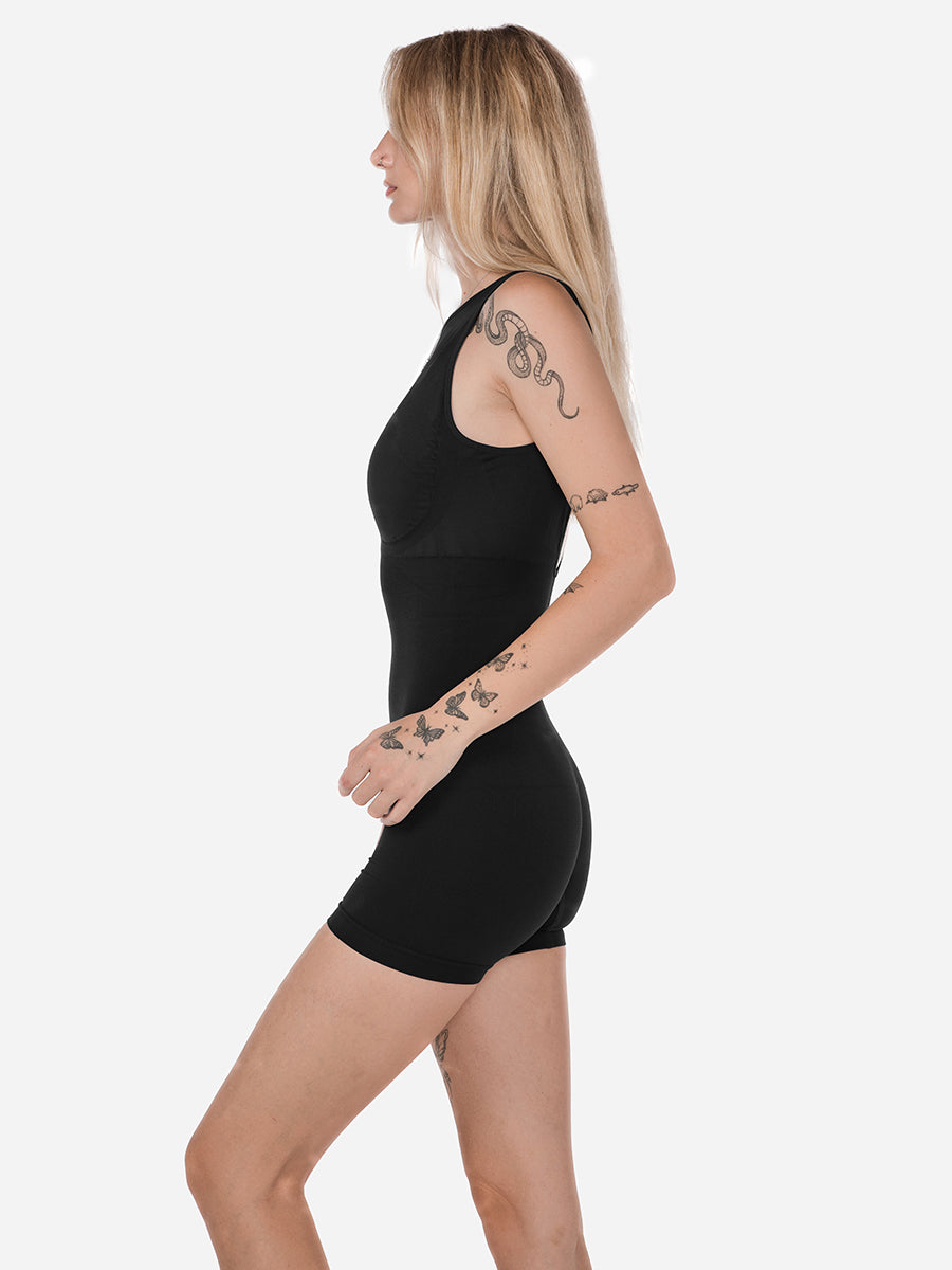 Round Neck Low Back Bodysuit