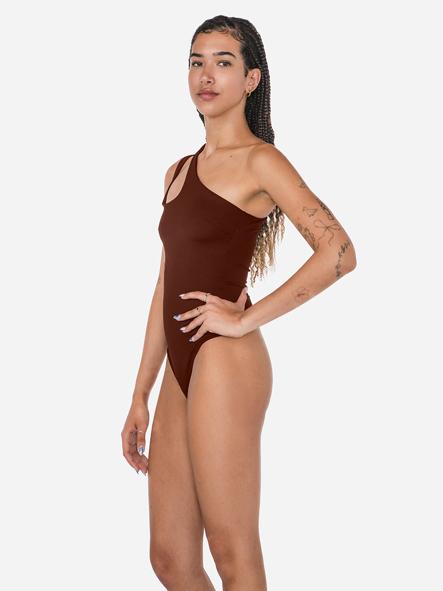 Double One-Shoulder Bodysuit