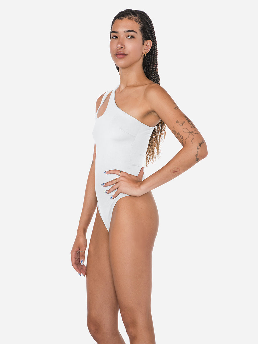 Double One-Shoulder Bodysuit